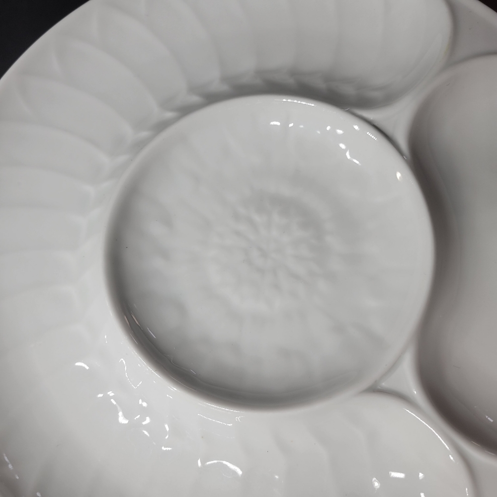 Artichoke Serving Platter Pillivuyt France Porcelain Embossed Artichoke Plate - Picture 4 of 8